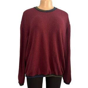 Robert Graham Burgundy Wool Sweater